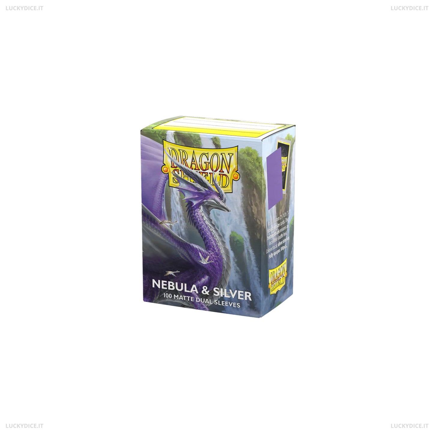 Bustine Standard Dragon Shield 100 Matte Dual Art Sleeves - Nebula & Silver