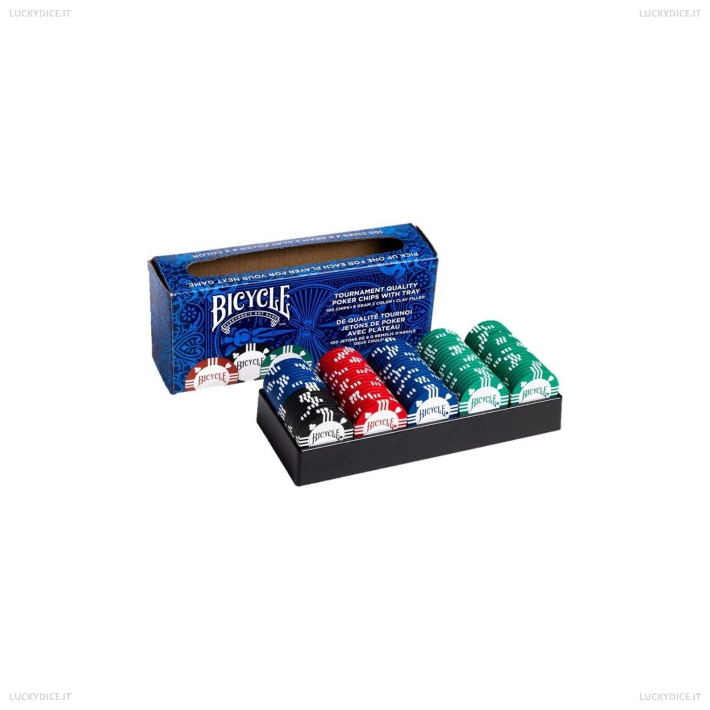Bicycle - Set di 100 Chips da Poker