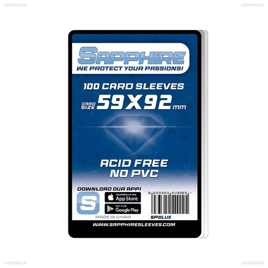 Sapphire Sleeves BLUE - 100 Bustine Protettive 59x92mm