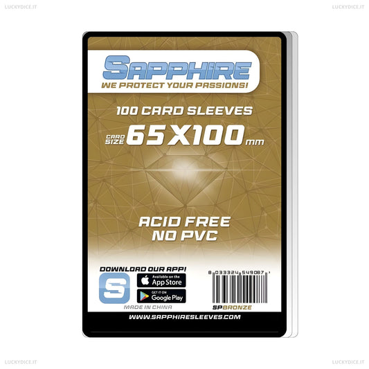 Sapphire Sleeves BRONZE - 100 Bustine Protettive 65x100mm