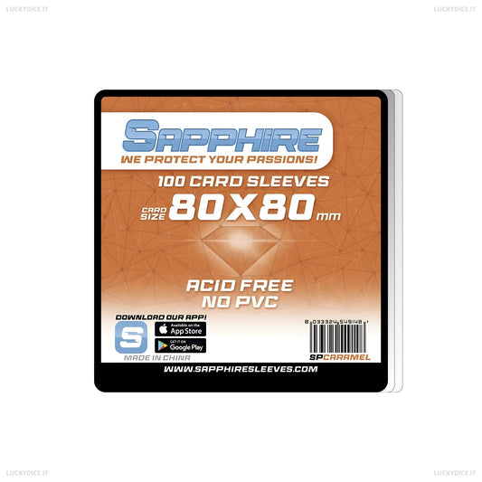 Sapphire Sleeves CARAMEL - 100 Bustine Protettive 80x80mm
