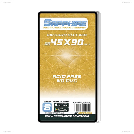 Sapphire Sleeves MUSTARD - 100 Bustine Protettive 45X90mm