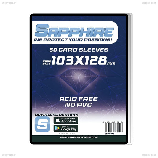 Sapphire Sleeves NAVY - 50 Bustine Protettive 103x128mm