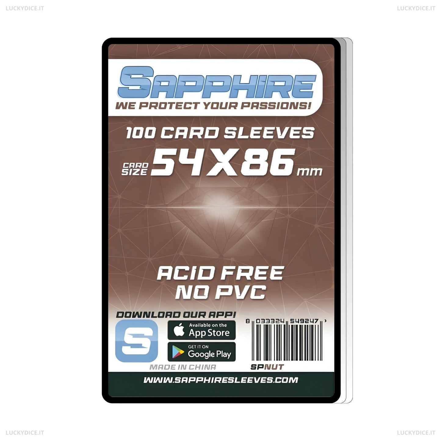 Sapphire Sleeves NUT - 100 Bustine Protettive 54x86mm