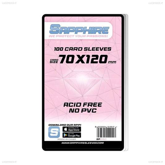 Sapphire Sleeves PINK - 100 Bustine Protettive 70x120mm