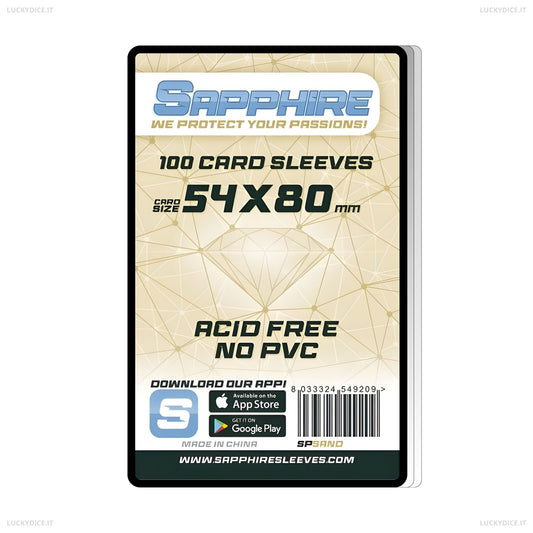 Sapphire Sleeves SAND - 100 Bustine Protettive 54x80mm