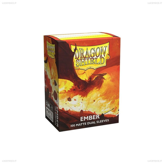 Bustine Standard Dragon Shield 100 Matte Dual Sleeves - EMBER