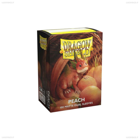Bustine Standard Dragon Shield 100 Matte Dual Sleeves - PEACH