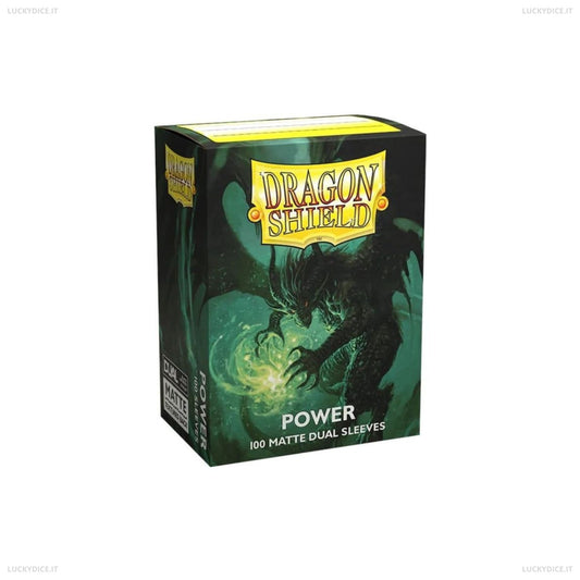 Bustine Standard Dragon Shield 100 Matte Dual Sleeves - POWER