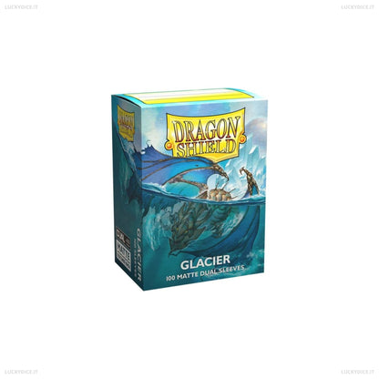 Bustine Standard Dragon Shield 100 Matte Dual Sleeves - Glacier
