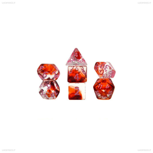 Set di 7 Dadi Pearl - Nebula Blood